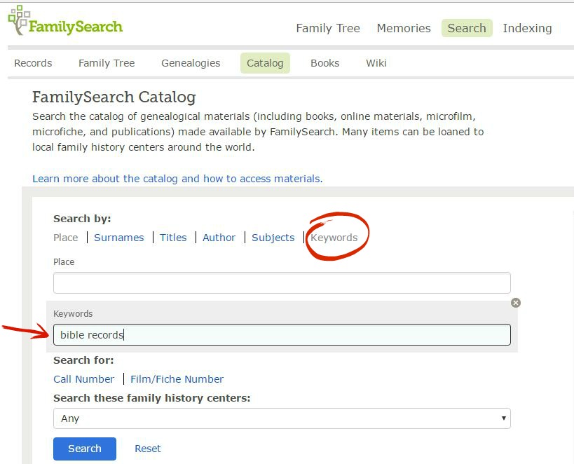 Family Bible records - familysearch 2