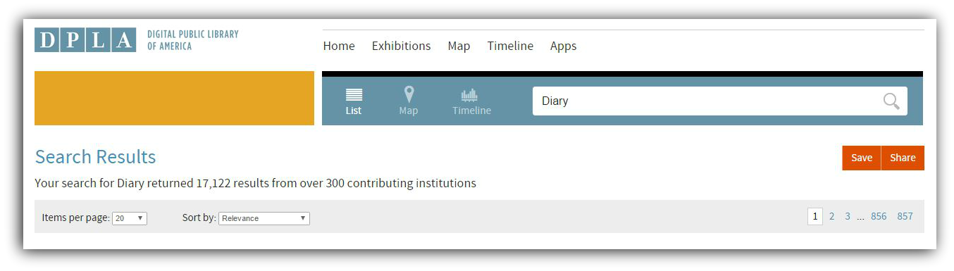 DPLA search DPLA search