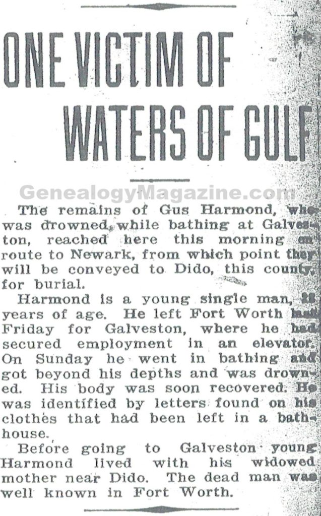 HARMOND, Gus obituary 2
