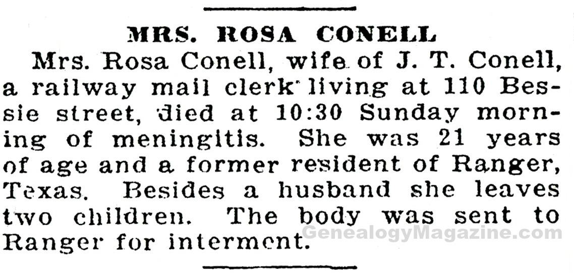 Rosa Conell obituary