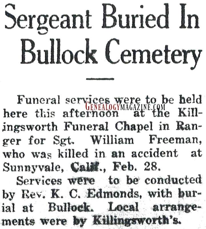 WILLIAM FREEMAN obituary