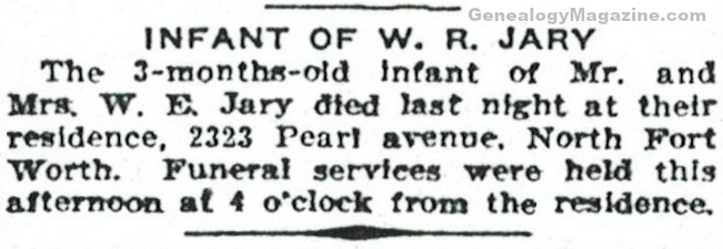 JARY obituary